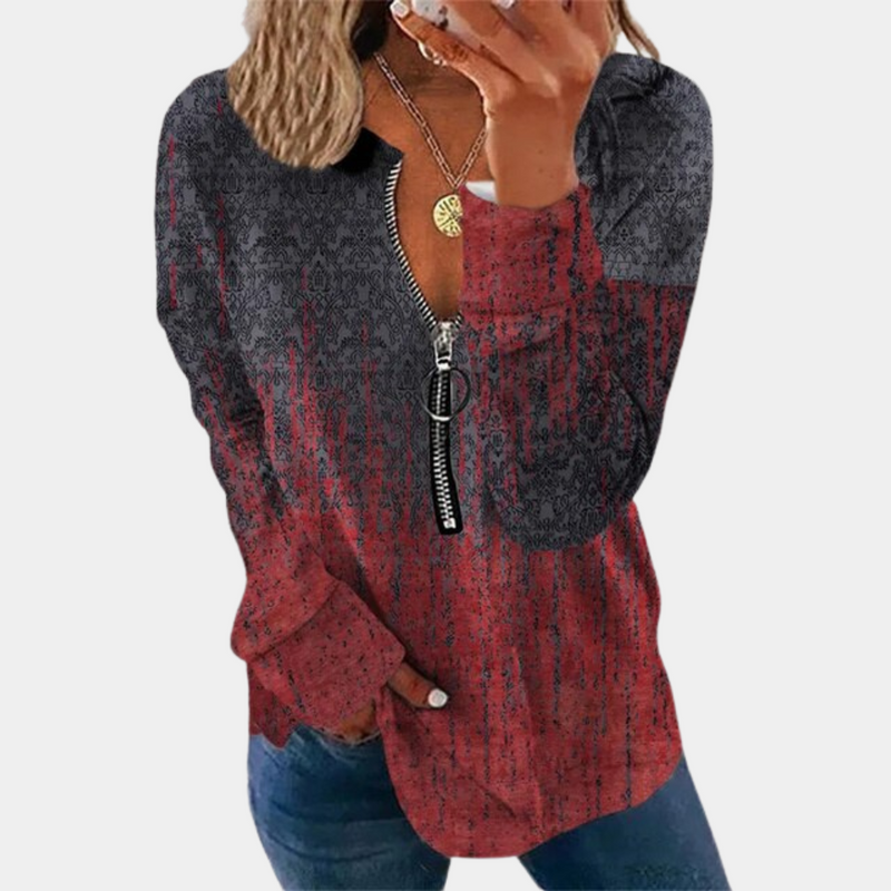 Damen-Pullover mit Vintage-Druck