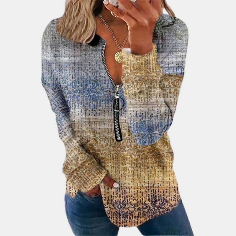 Damen-Pullover mit Vintage-Druck