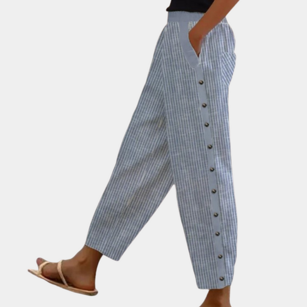 Elegante Damenhose mit stilvollem Streifenmuster