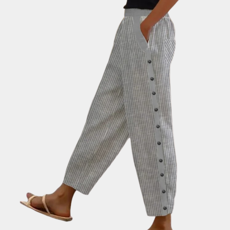 Elegante Damenhose mit stilvollem Streifenmuster