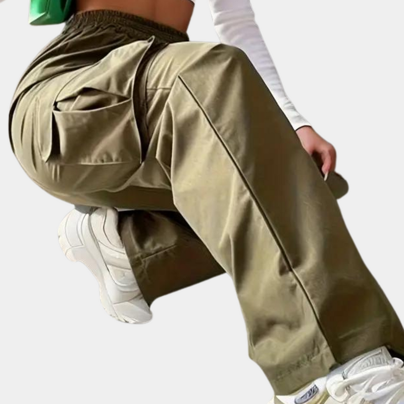 Bequeme Damen-Cargohose mit Verstellbarem Bund
