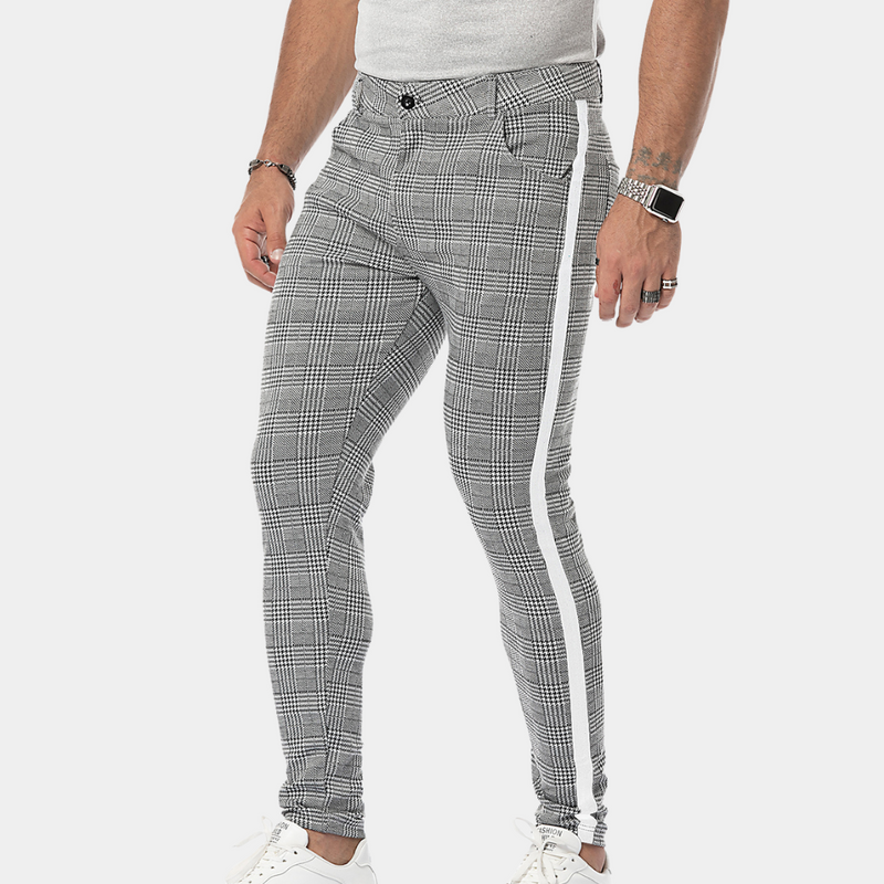 Anton - Retro Herren Skinny-Fit Karohose