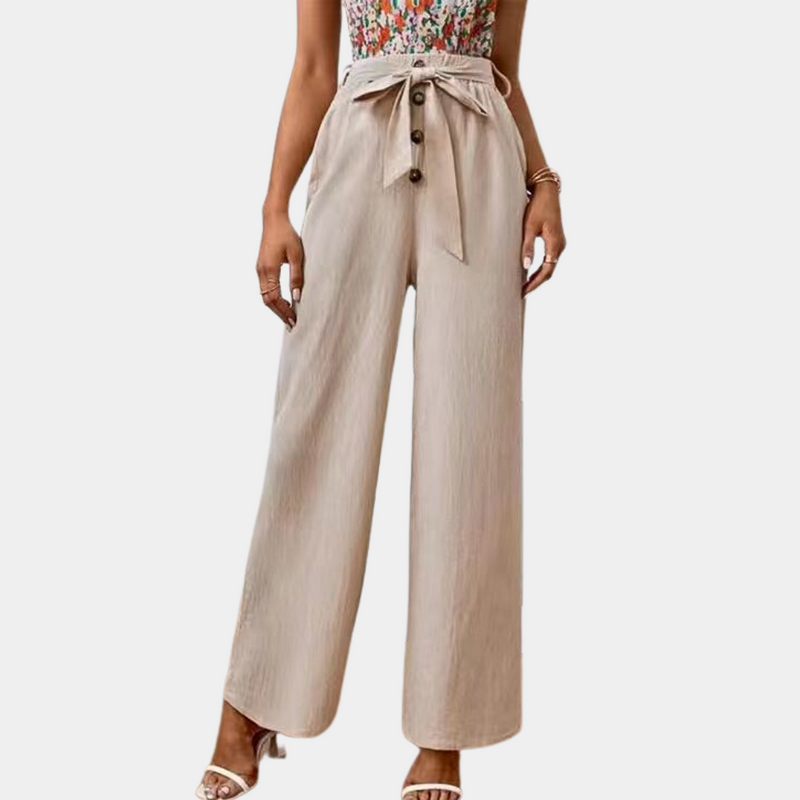 Elegante Lässige Sommerhose aus Baumwolle und