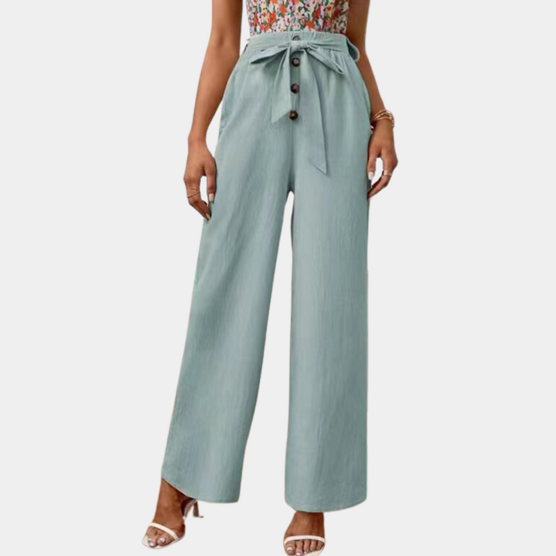 Elegante Lässige Sommerhose aus Baumwolle und