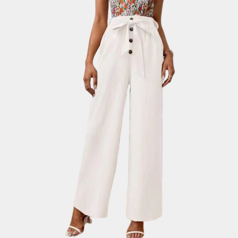 Elegante Lässige Sommerhose aus Baumwolle und