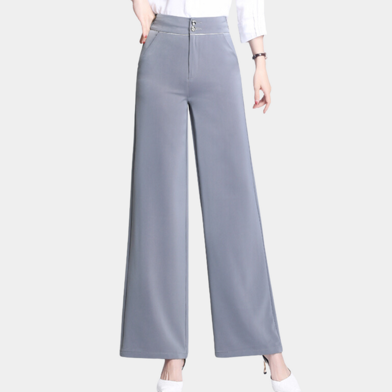Elegante Hochtaillenhose mit weitem Bein für Damen