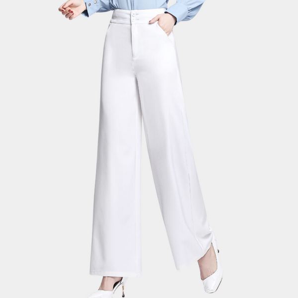 Elegante Hochtaillenhose mit weitem Bein für Damen