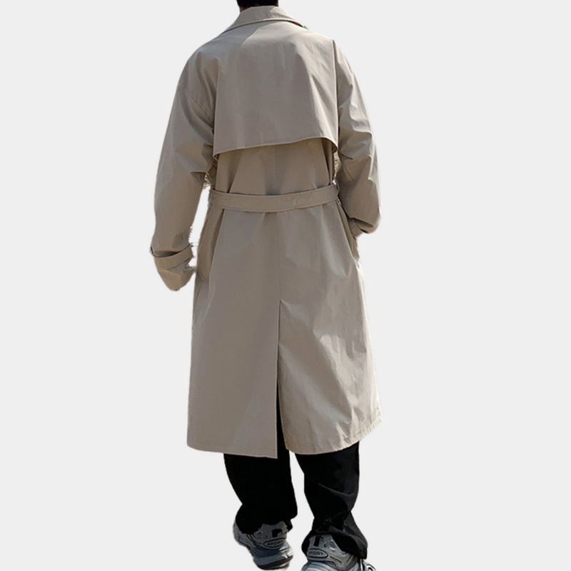 Eleganter langer Herrenmantel für den Winter