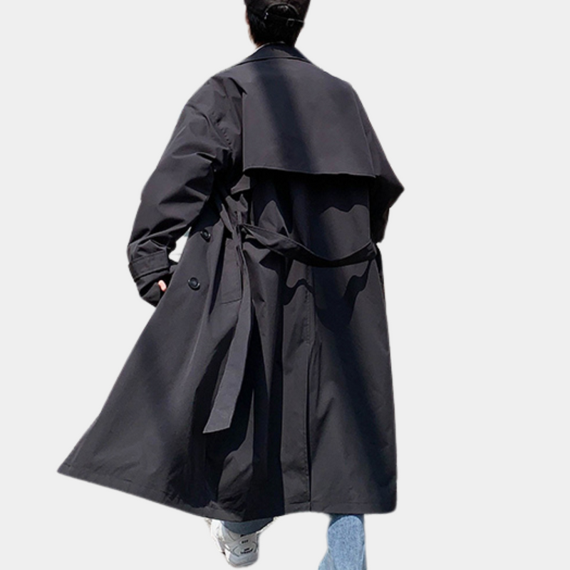 Eleganter langer Herrenmantel für den Winter