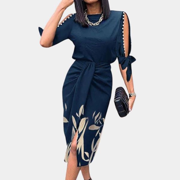 Elegantes Blumen-Midi-Kleid für stilbewusste Damen