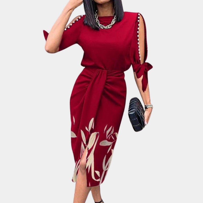 Elegantes Blumen-Midi-Kleid für stilbewusste Damen