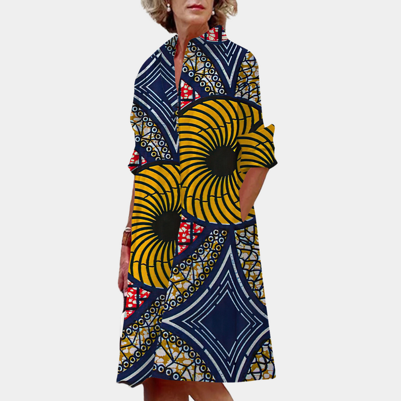 Elegantes Midi-Kleid für Damen mit modischem Druck