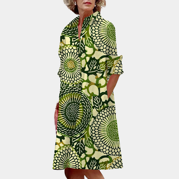 Elegantes Midi-Kleid für Damen mit modischem Druck