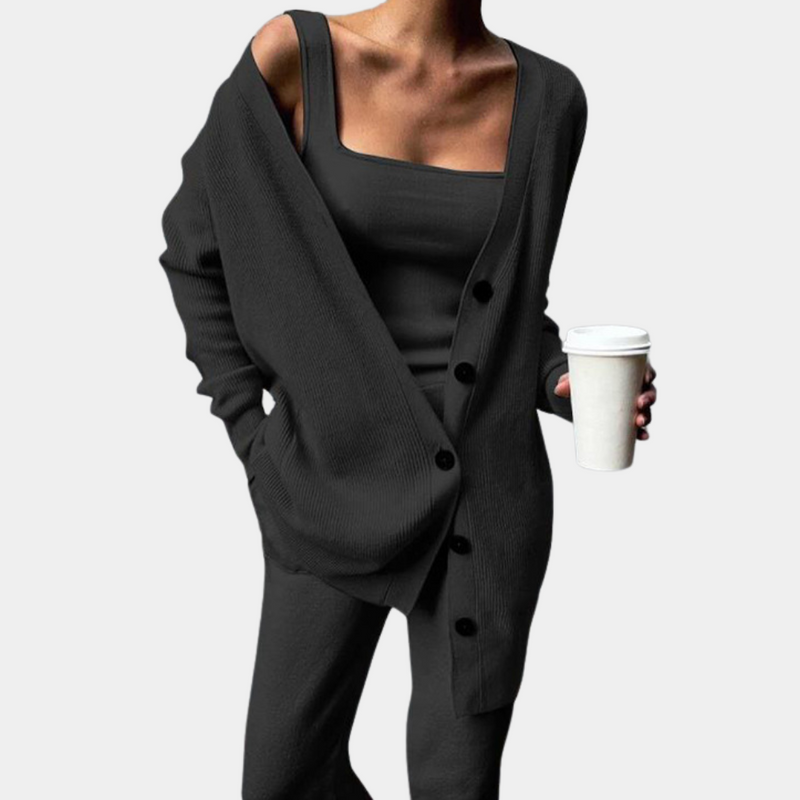 Warmes und bequemes 3-teiliges Jogging-Set für Damen