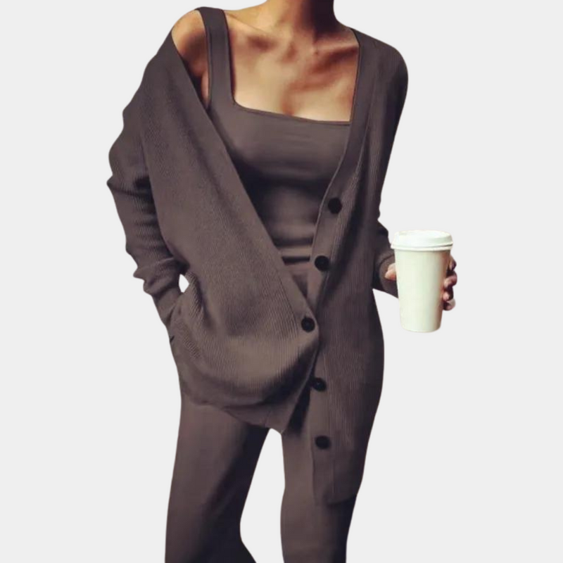 Warmes und bequemes 3-teiliges Jogging-Set für Damen