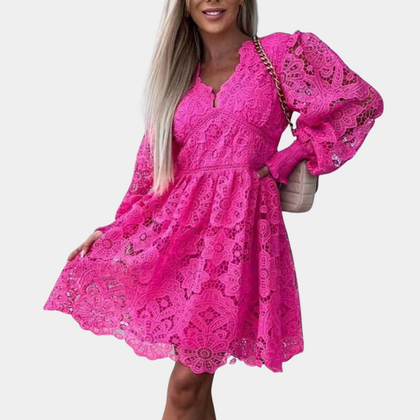 Elegantes Midi-Kleid für Damen mit Blumenmuster