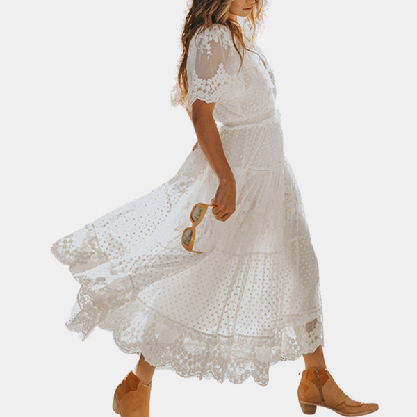 Elegante, klassische Spitze Kleid für besondere Anlässe