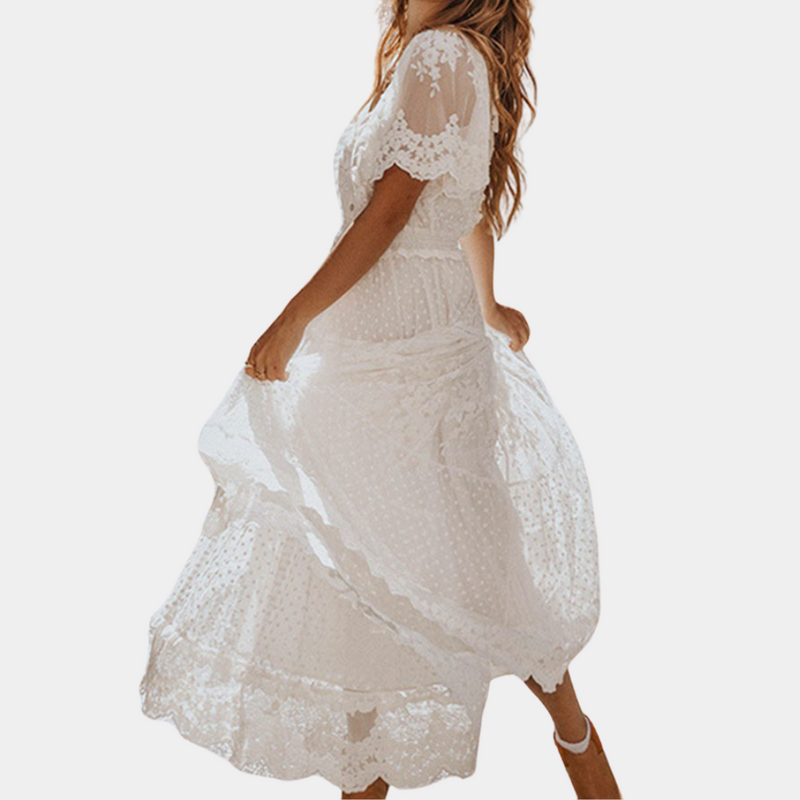 Elegante, klassische Spitze Kleid für besondere Anlässe