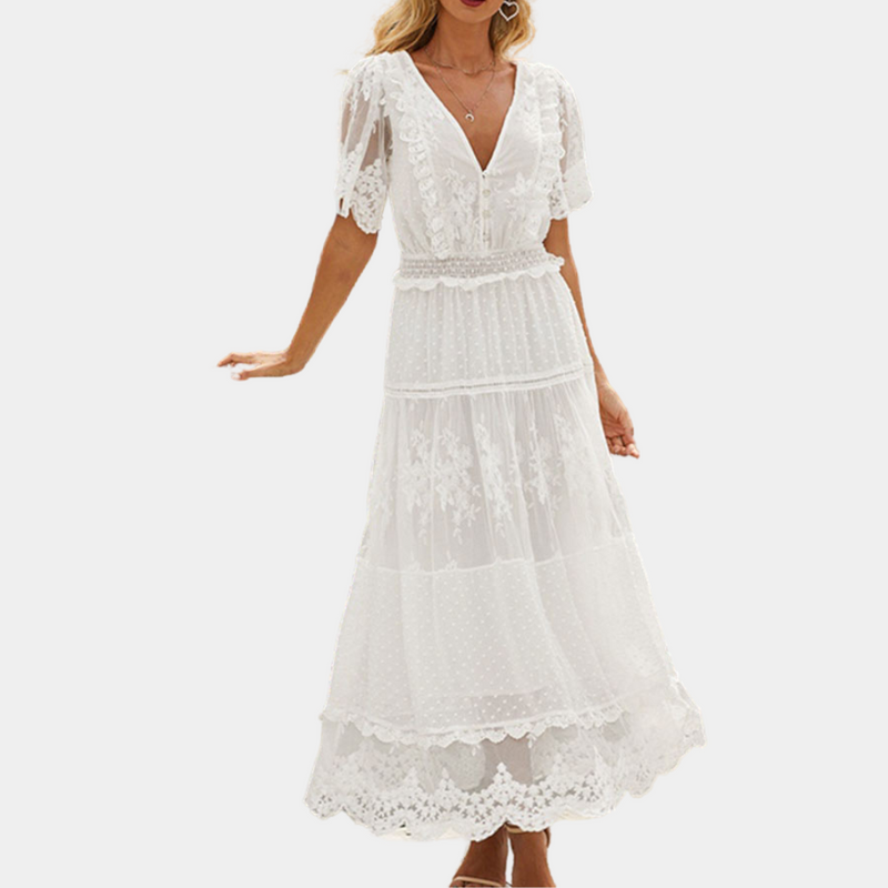 Elegante, klassische Spitze Kleid für besondere Anlässe