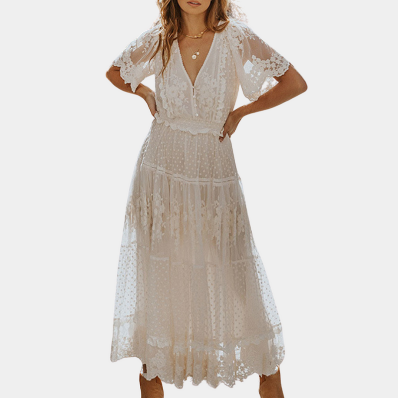 Elegante, klassische Spitze Kleid für besondere Anlässe