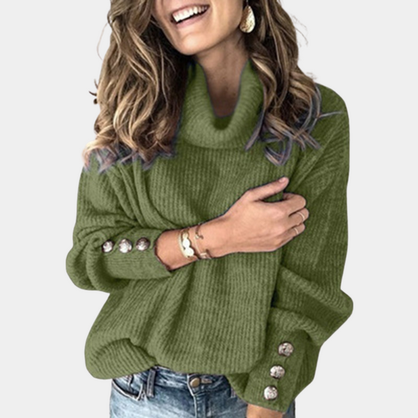 Strick-Rollkragenpullover für Damen
