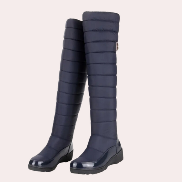 Bequeme Damenstiefel mit Überknie-Design