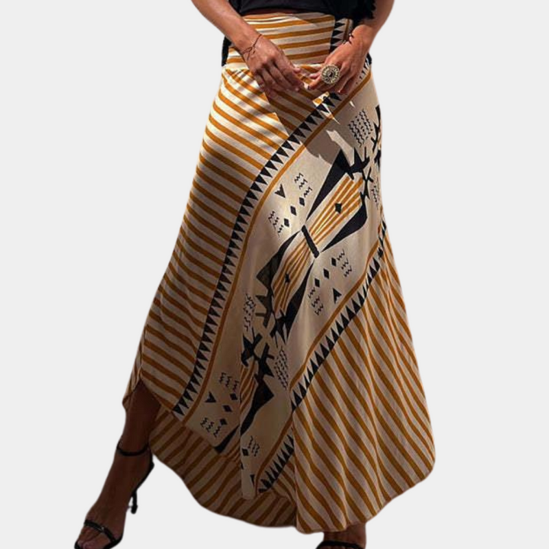 Hochtaillierte, luftige Damenrock im Boho-Stil