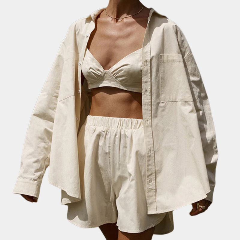 Lässiges dreiteiliges Damen-Set