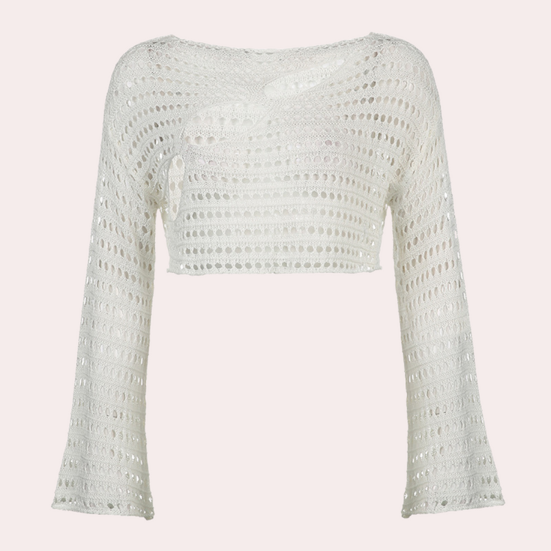 Modernes gestricktes Damen Crop Top