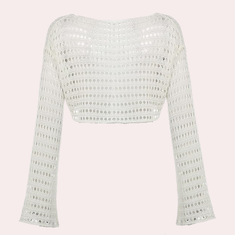 Modernes gestricktes Damen Crop Top