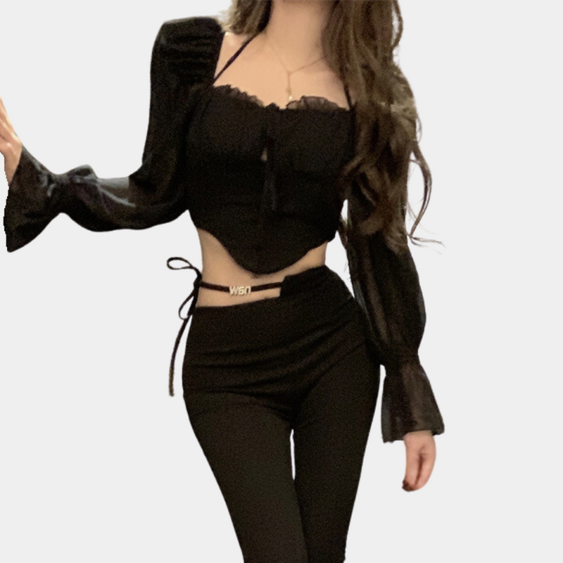 Schulterfreies Crop-Top für Frauen