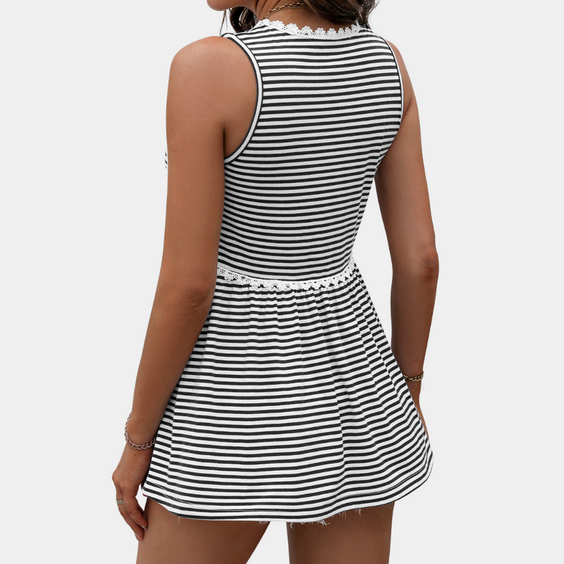Gestreiftes gestricktes Tanktop für Frauen