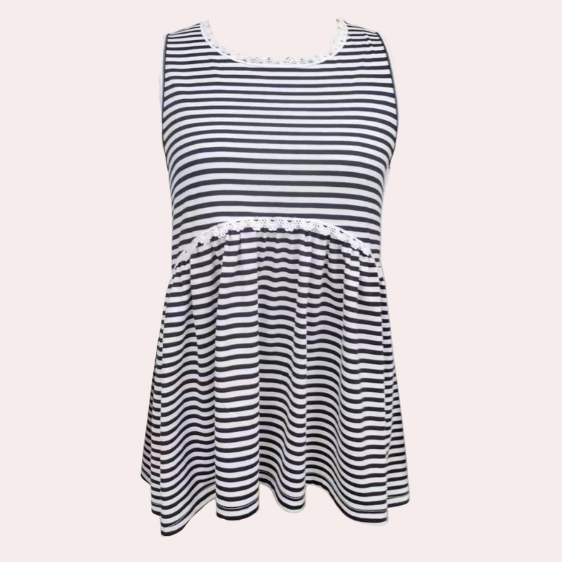 Gestreiftes gestricktes Tanktop für Frauen