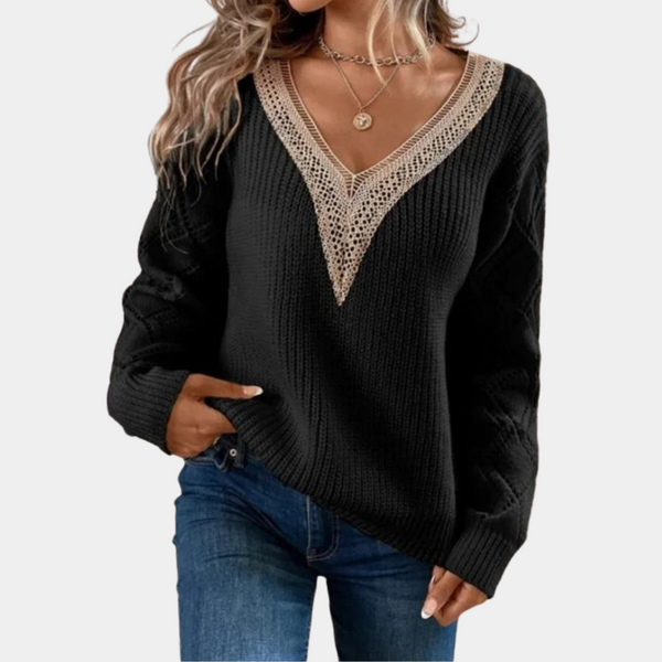 Langärmeliges Damen-Stricktop