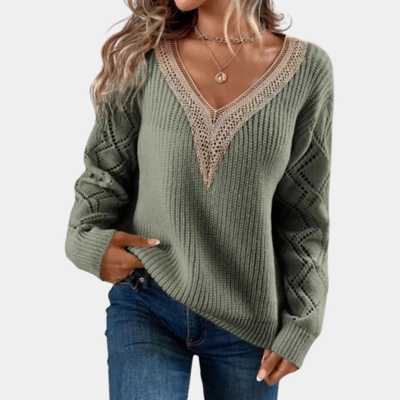 Langärmeliges Damen-Stricktop