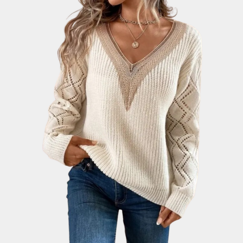 Langärmeliges Damen-Stricktop