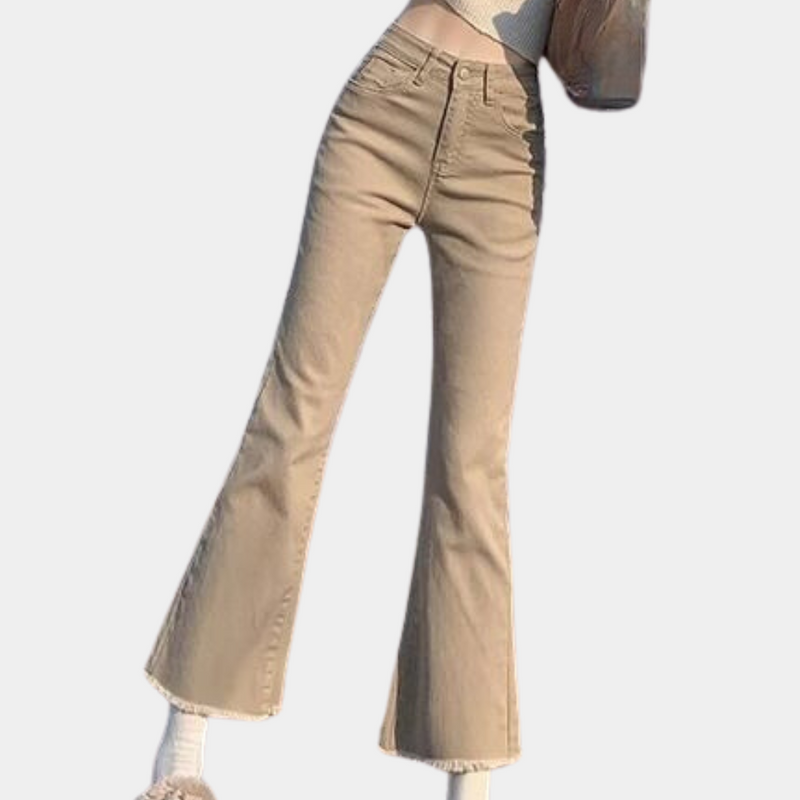Elegante ausgestellte Jeanshose für Damen im trendigen Design