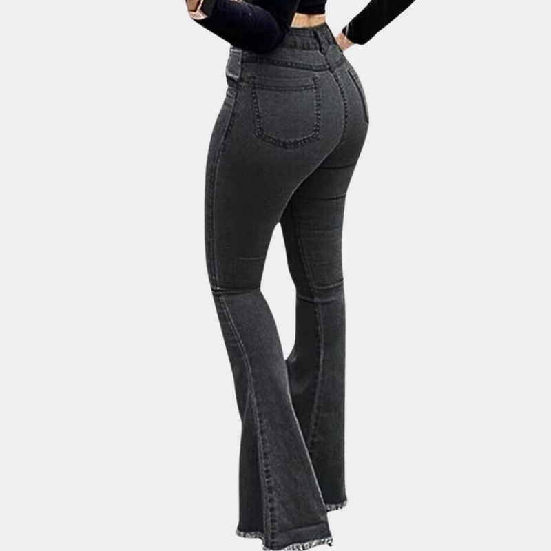 Elegante Damenhose mit weit auslaufendem Schnitt