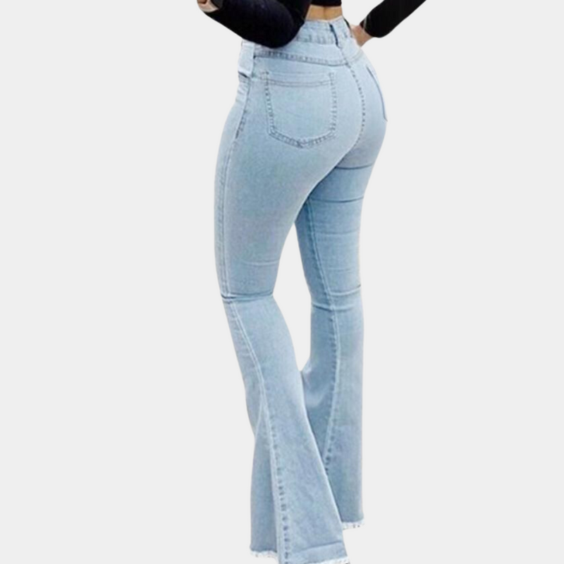 Elegante Damenhose mit weit auslaufendem Schnitt