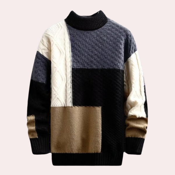 Warme elegante Herrenstrickjacke