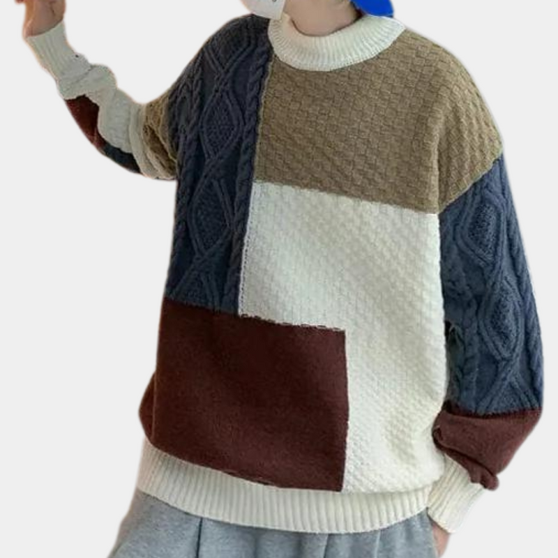 Warme elegante Herrenstrickjacke