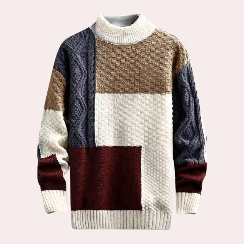 Warme elegante Herrenstrickjacke