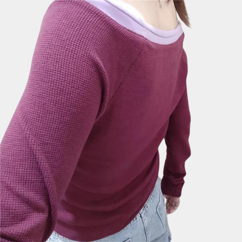 Langärmeliges Off-Shoulder-Top für Frauen
