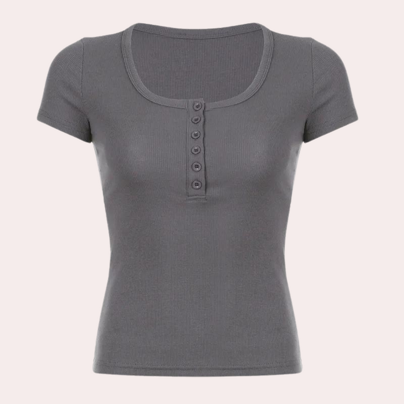 Lässiges kurzärmeliges Damen-Top