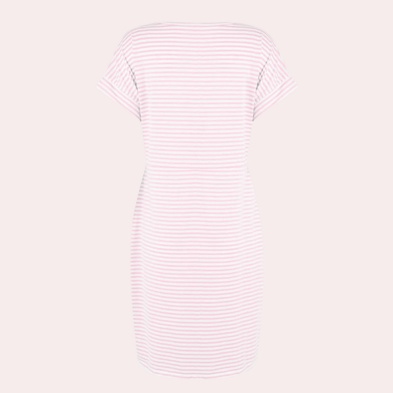 Elegante gestreifte Sommerkleid für entspannte Anlässe