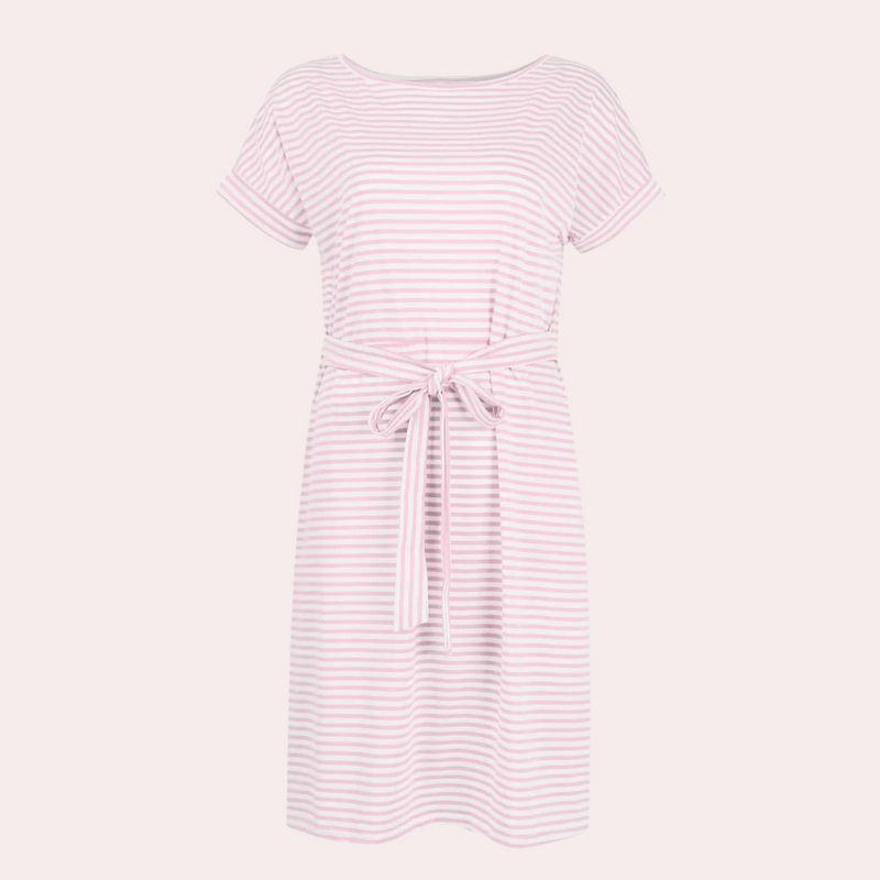 Elegante gestreifte Sommerkleid für entspannte Anlässe