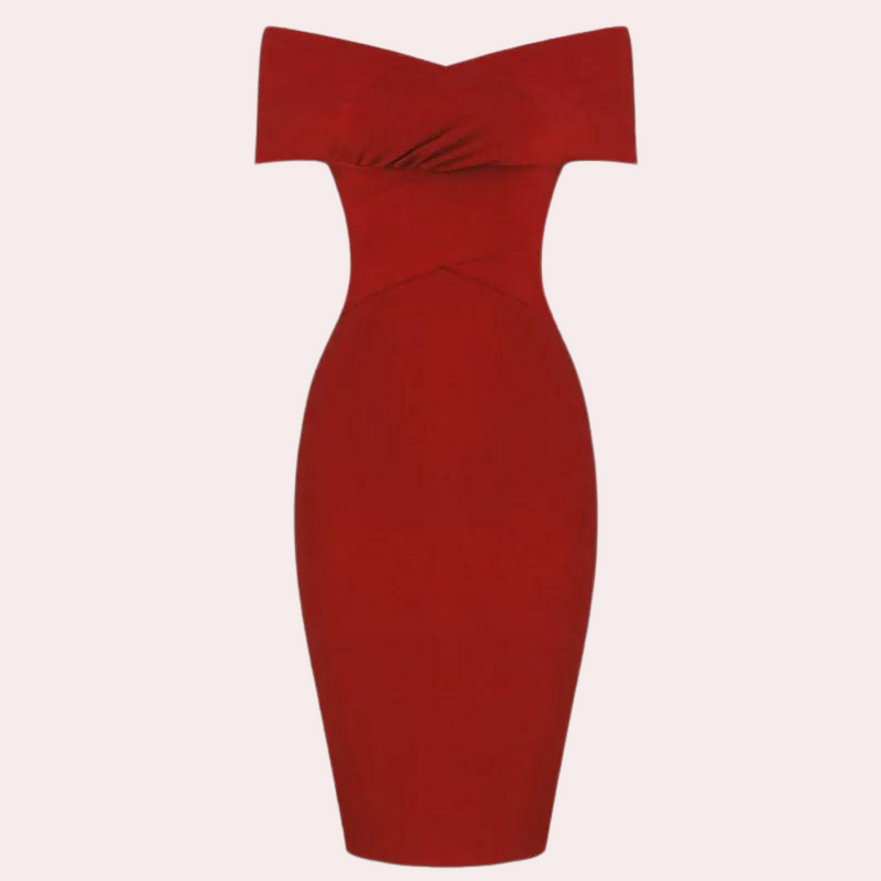 Elegantes Damenkleid mit offener Schulter für besondere Anlässe