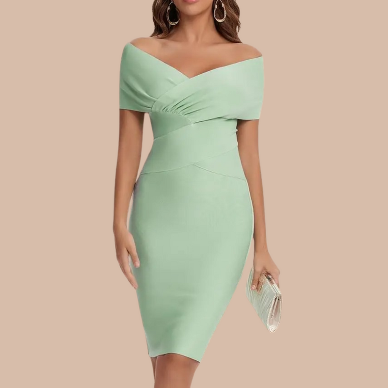 Elegantes Damenkleid mit offener Schulter für besondere Anlässe