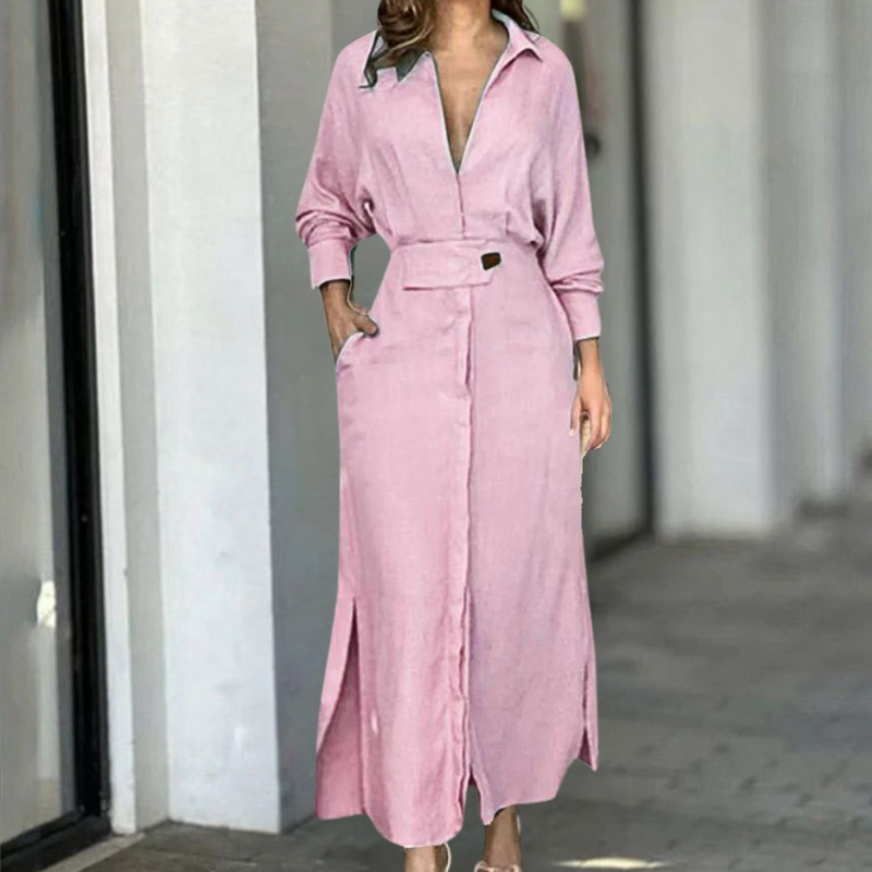 Elegantes langes Kleid für stilvolle Anlässe und Komfort