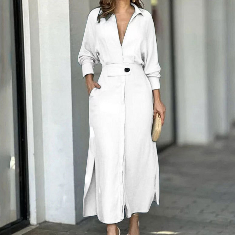 Elegantes langes Kleid für stilvolle Anlässe und Komfort